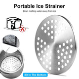 3L Ice Holder Ice Double-Wall Stainless Steel Insulated Ice Bucket 3L Ice Holder Ice 51296578