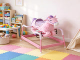 Spring Rocking Horse for Kids 3 Years, Plush Ride Horse with Neighing Sounds, Pink Animal Ride 23502287