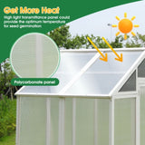 Greenhouse, Wooden Greenhouse Polycarbonate Garden Shed fors, 76''x48''x86'' Walk-in Outdoor 32329616