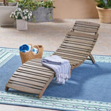 LAHAINA WOOD FOLDABLE CHAISE LOUNGE - GREY 57076.00GRY