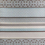 5 Piece Reversible Jacquard Bedspread Set Blue Queen B03597646