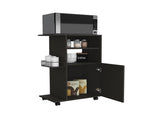 DEPOT E-SHOP Opal Kitchen Cart, Single Door Cabinet, Four Casters, Black B097133124