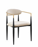 Modern Contemporary 2pcs Side Chairs Taupe Fabric Upholstered Ultra Stylish Chairs Set B011139605