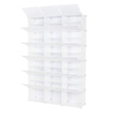 12-Tier Portable 72 Pair Shoe Rack Organizer 36 Grids Tower Shelf Storage Cabinet Stand Expandable 00409728