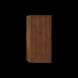 ZNTS CC0414S305 Striped Walnut Bathroom Floating Side Cabinet, Wall-mounted Storage Cabinet for Small W1865132400