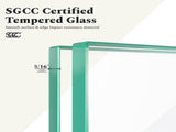 56-60"W x 60"H Frameless Sliding Tub Shower Door Enclosure, 5/16 inches Thick SGCC Tempered W2813P388107