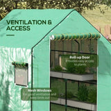 2-piece greenhouse replacement cover, 4.7'x 4.7'x 6.4 'white and green 80768348