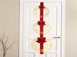 Christmas Wreath Set 3 Festive Wreaths with 450 LEDs, Red Ribbon, IP44 Weatherproof, No Assembly, 08194404