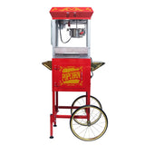 ZNTS Popcorn Machine with Cart – 6oz Popper with Stainless-steel Kettle, Heated Warming Deck, and Old 73557039