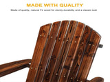 Folding Wooden Adirondack Lounger Chair with Natural Finish 52687805