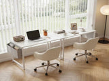 47" Home Office Desk for Small Spaces, Computer Desk with Storage Bag & Hook, Modern Simple Style 31425831