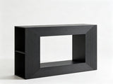 Modern Square Open-Frame Console Table with Side Storage Shelves, RGB LED Lights, APP & Remote 69665592