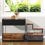 Pet Step Window Perch,Bunk Beds Window Perch for Dogs Bedside Lounge Elevated Dog Bed Multi-Level W1687P181838