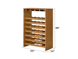 Hanzi Oak Finish Wine Rack B2726P408073