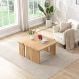 47.24*23.62 inch and 35.43*31.49 inch Rectangle Wood Detachable Coffee Table, Single L Shape W2317P233130