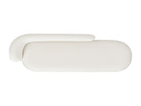 Aire 75" RAF Modern Rounded Chaise Lounge, Ivory White Boucle B2719P238297