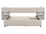 Full Size Velvet House Bed Wood Bed, Beige 95491646