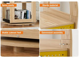 Rotating Bookshelf 4 Tier Small Corner Bookshelf for Small Spinning Bookcase with DIY PegBoard 33579105