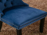 Modern, High-end Tufted Solid Wood Contemporary Velvet Upholstered Dining Chair with Wood Legs 93951433