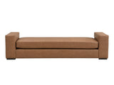 Stylish and Durable Brown Faux Leather Ottoman N769P426918D