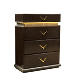 Modern Style 4-Drawer Chest Made with Wood in Brown B009P155283