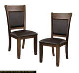 ZNTS Classic Light Rustic Brown Finish Wooden Side Chairs 2pc Set Upholstered Seat Back Casual Dining B01156049