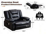 Rocker Recliner Chair with Massage and Heat for Adults,, 360&degSwivel oversize recliner chair with W1521P502262