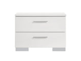 2-drawer Nightstand in White High Gloss Finish B016P254558