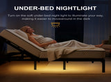 Adjustable Bed Frame with Massage Head & Foot Incline Queen Size Wireless Remote, two types of USB W1038P268076