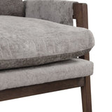 Kelly Mid-Century Modern Velvet Accent Armchair, Gray T2574P180237