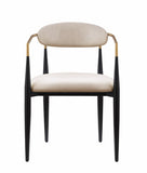 Modern Contemporary 2pcs Side Chairs Taupe Fabric Upholstered Ultra Stylish Chairs Set B011139605
