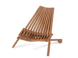 Wood Folding Chair for Outdoor, Low Profile Acacia Wood Lounge Chair for Balcony Porch Backyard 45059415