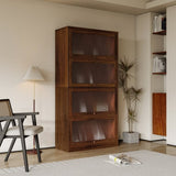 ZNTS Bookcase Contemporary Closed Back Glass Doors Office Storage Cabinet Floor-to-Ceiling Low Cabinet W1778134137