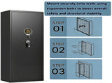 Rifle Safe, 7 Long Guns & 4 Handguns Storage, Fingerprint Password Unlock, Alarm & Silent Mode, 49075645
