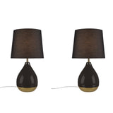 2-Tone Ceramic Table Lamp Set of 2 B035P264516