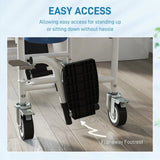Gray Shower Commode Wheelchair, Seniors Bedside Commode Chai 84628488