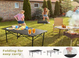 Portable Folding Camping Table, Ultralight Collapsible Table Outdoor Camp Table for Travel Hiking 71505381