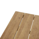 Acacia Wood Outdoor Coffee Table, Light Brown, 14'' H X 23.5'' W X 39.5'' L 72767.00MLBRN