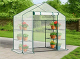 Mini Walk-inhouse with PE Cover, 4-Shelf Indoor Outdoor Plant Gardening 48062888
