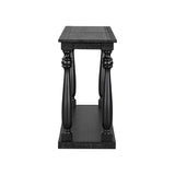U_STYLE Vintage Wood Grain Console Table with Bottom Shelf and Four Vase Legs, Suitable for N711P256976B