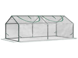 4' x 2' x 2' Portable Mini Greenhouse, Clear PVC Cover with Roll-up Zippered Windows for Indoor & 39056455