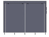 67" Clothes Closet Portable Wardrobe Clothes Storage Rack 12 Shelves 4 Side Pockets Gray 63742682