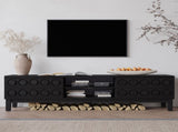 Modern Mid-Century Media Console with 4 Drawers and Cable Management, TV Console Table for TVs up to W757P305594