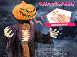 5.6 Feet Halloween Decoration Animated Standing Pumpkin Scarecrow 68708427