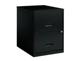 18" Deep 2 Drawer Letter Width Vertical File Cabinet, Black 75183146