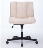 ZNTS Armless Desk Chairs with Wheels Office Chair Vanity Chair with Technical Cloth Adjustable Swivel W2725P207687