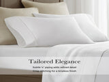 5 Pieces Split King Sateen Sheet Set,White B035P381315