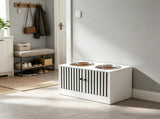 Elevated Dog Feeding Station with Storage Cabinet, 2 Stainless Steel Bowls & Slow Feeder for Large 12798914