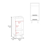 Bethel Wide One-Door Cabinet, Free Standing Vanity With Resin Sink And Two Shelves, Bathroom B200P335377