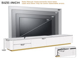 ON-TREND Luxury Fluted TV Stand for TVs Up to 85", Faux Marble Tabletop Media Console with 4 N721P298025K